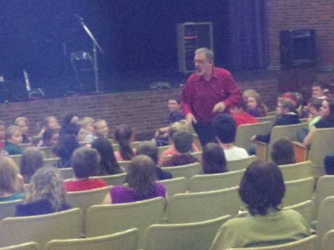 Ben speaking to Glenrock Middle school